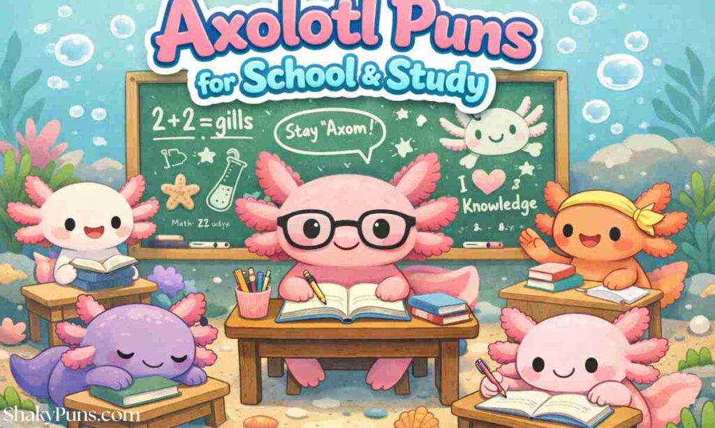 Axolotl Puns for School & Study