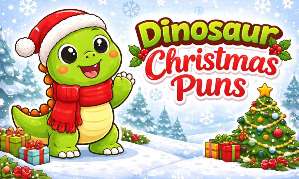 Dinosaur Christmas and Holiday Puns