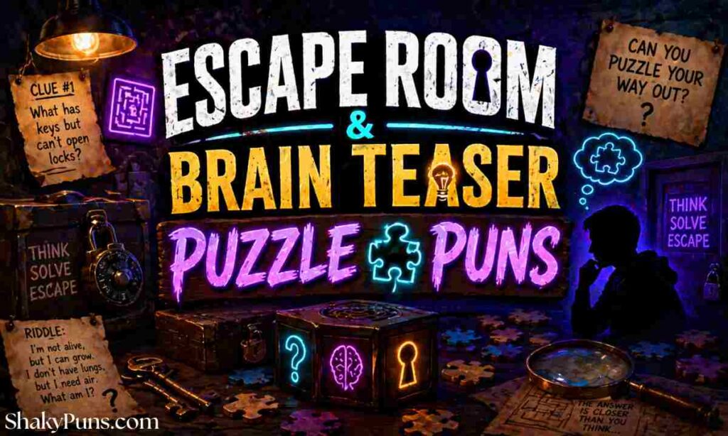 Escape Room & Brain Teaser Puzzle Puns