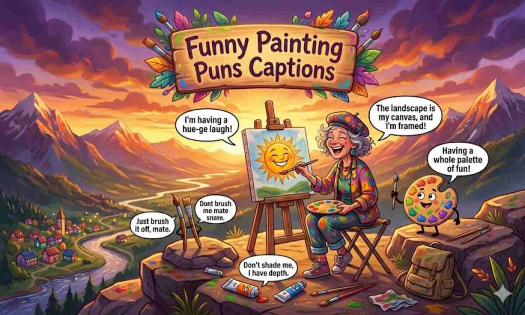 Funny Painting Puns Captions