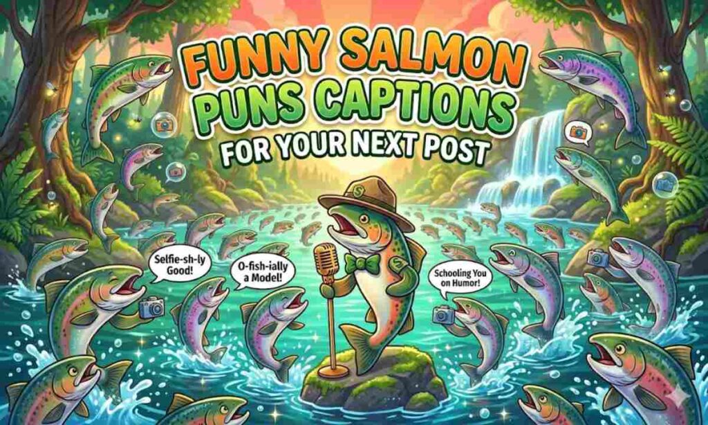 Funny Salmon Puns Captions for Your Next Post