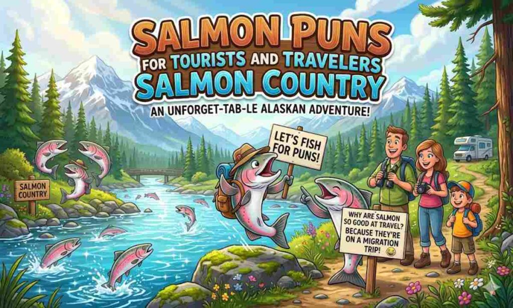 Salmon Puns for Tourists and Travelers Visiting Salmon Country