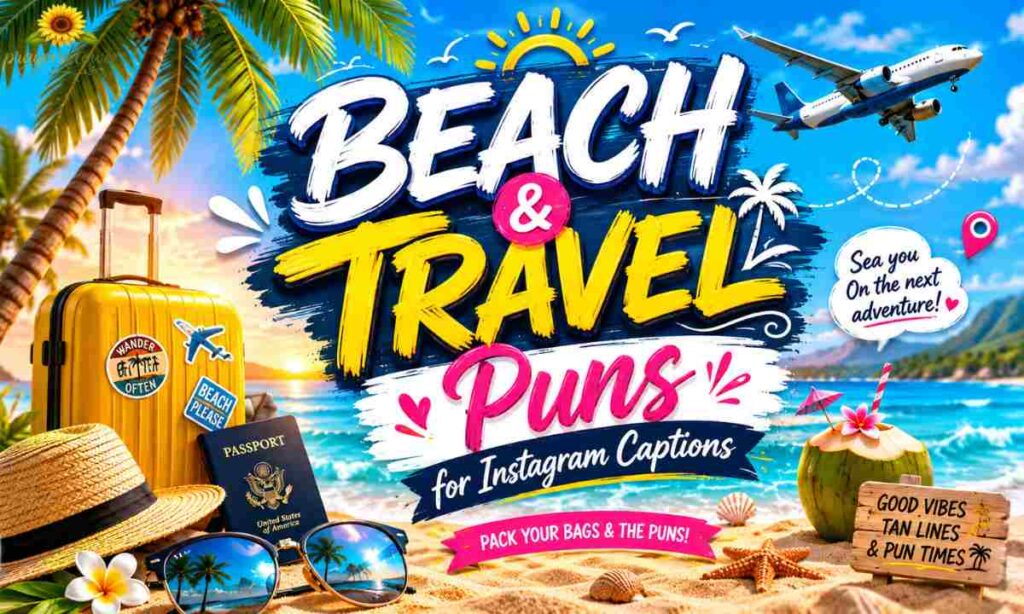 Beach & Travel Puns for Instagram Captions