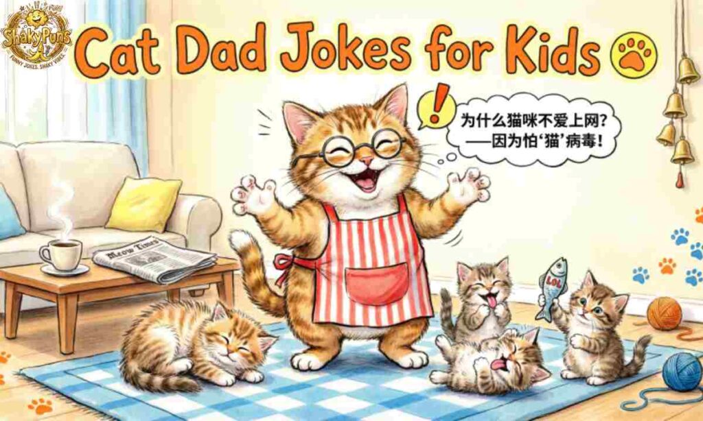 Cat Dad Jokes for Kids 😄
