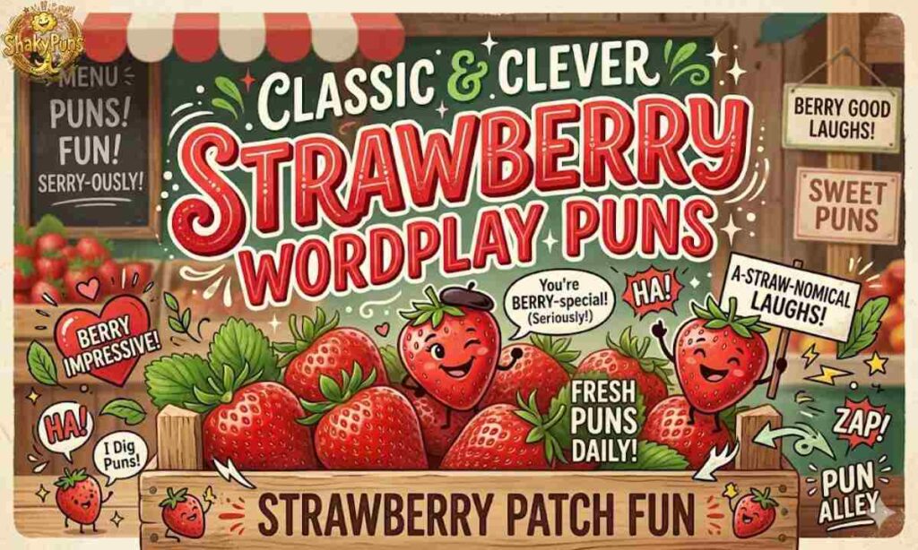 Classic & Clever Strawberry Wordplay Puns