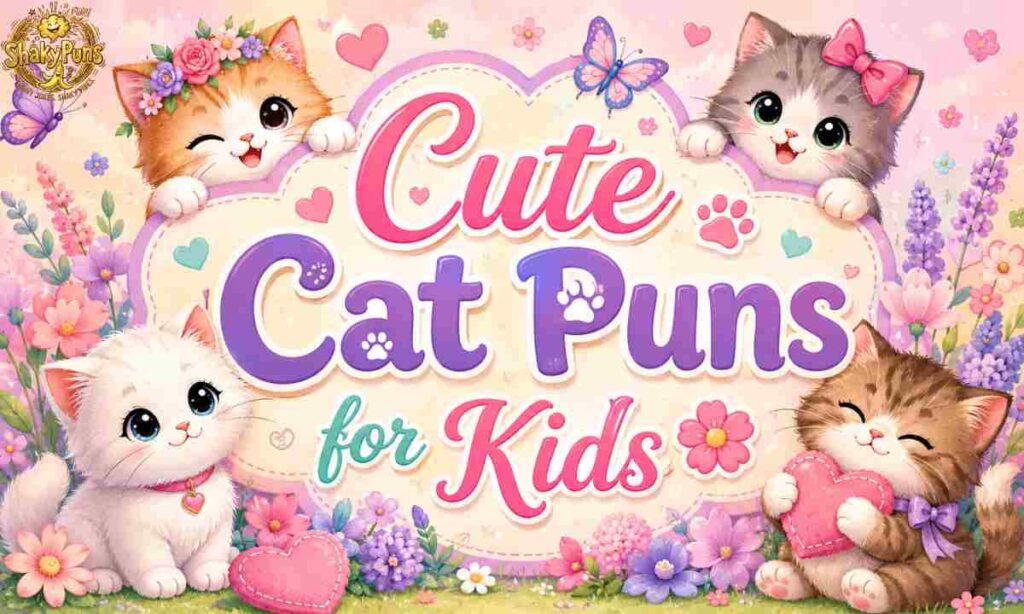 Cute Cat Puns for Kids 🌸