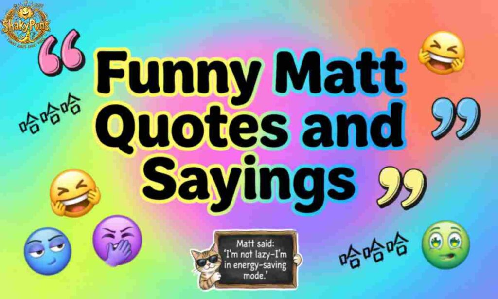 Funny Matt Quotes and Sayings