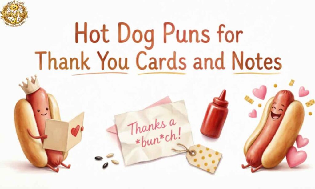 Hot Dog Puns for Thank You Cards and Notes