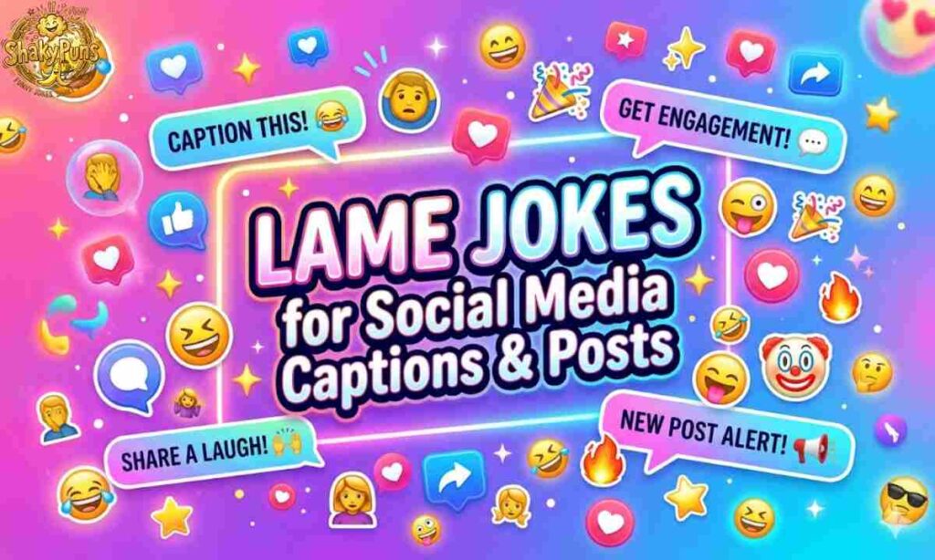 Lame Jokes for Social Media Captions & Posts