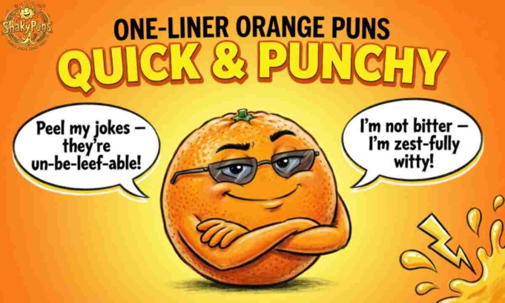 One-Liner Orange Puns (Quick & Punchy)