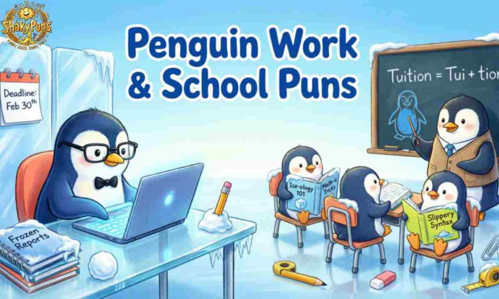 Penguin Work & School Puns