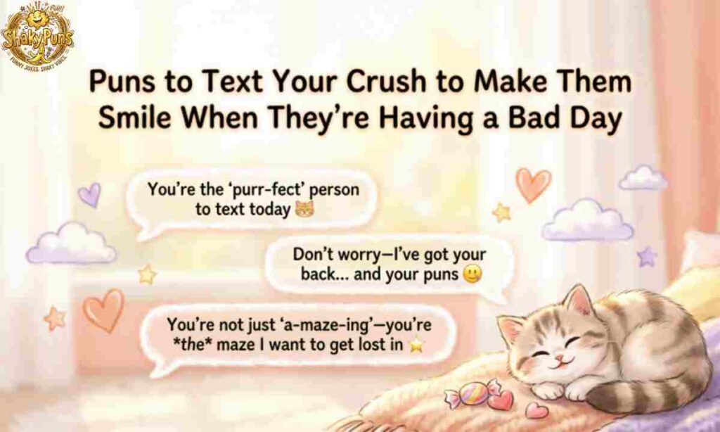 Puns to Text Your Crush to Make Them Smile When They're Having a Bad Day
