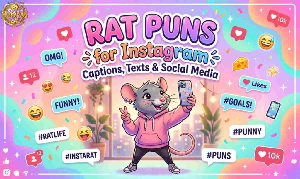 Rat Puns for Instagram Captions, Texts & Social Media
