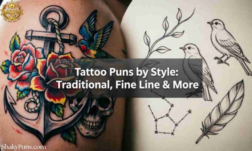 Tattoo Puns by Style Traditional, Fine Line & More