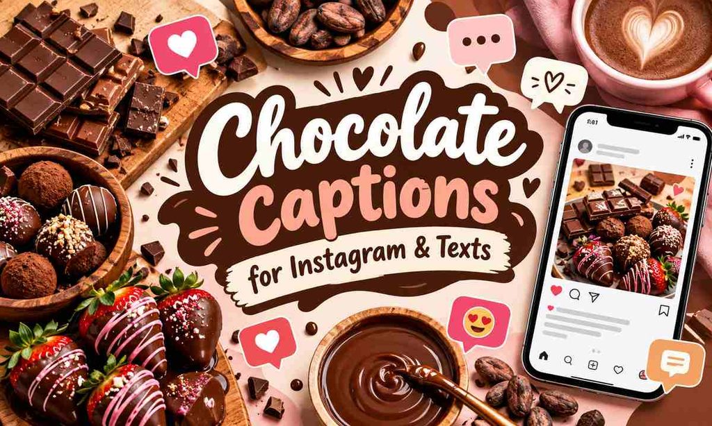 Chocolate Captions for Instagram & Texts