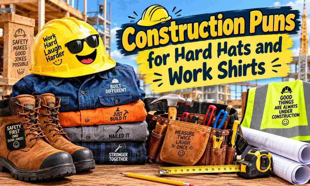 Construction Puns for Hard Hats and Work Shirts