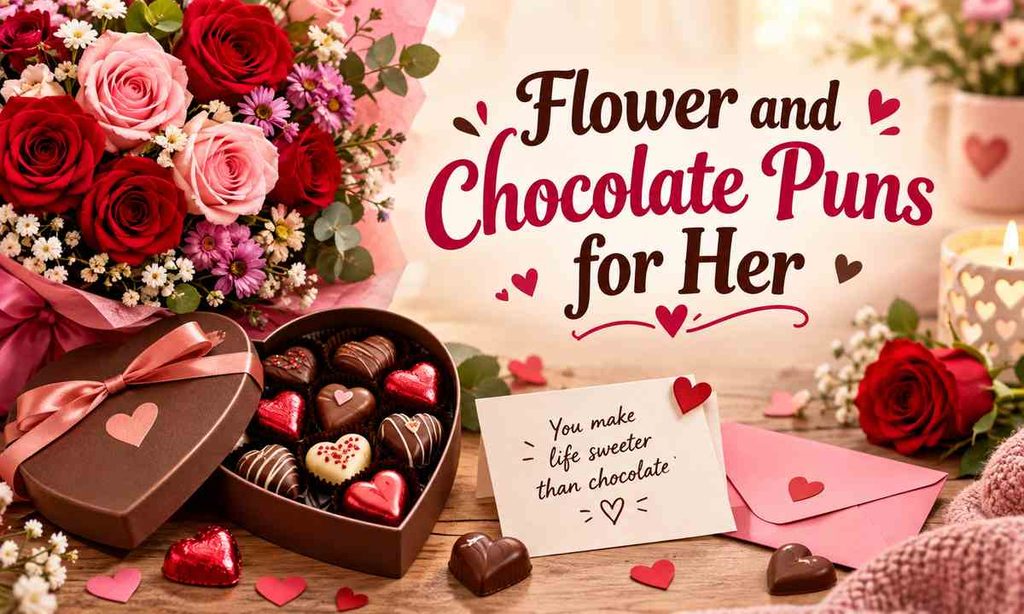 Flower and Chocolate Puns for Her
