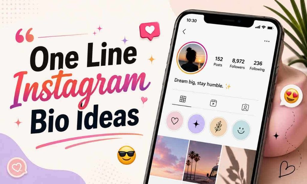 One Line Instagram Bio Ideas