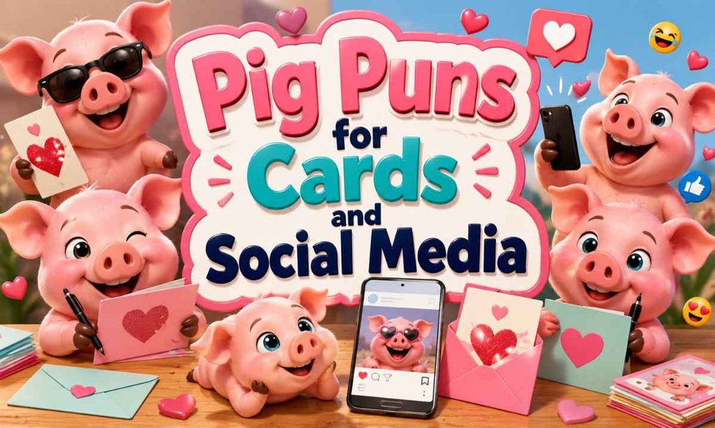 Pig Puns for Cards and Social Media