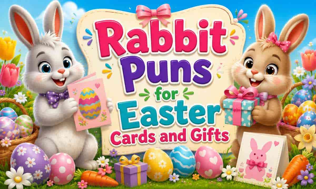 Rabbit Puns for Easter Cards and Gifts