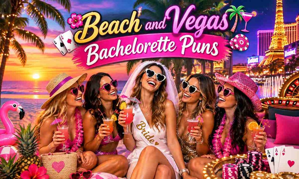 Beach and Vegas Bachelorette Puns