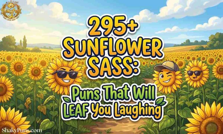 295+ Sunflower Sass Puns That Will Leaf You Laughing