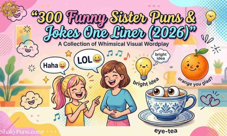 300 Funny Sister Puns & Jokes One Liner (2026)