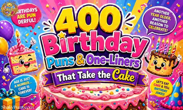 400 Birthday Puns & One-Liners That Take the Cake