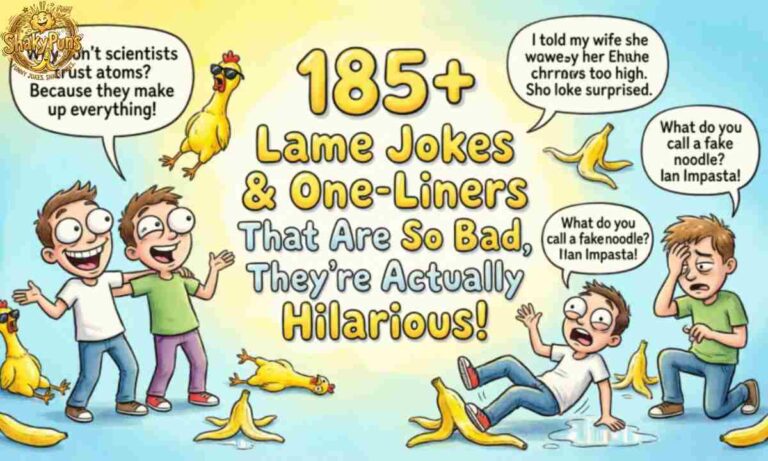 185+ Lame Jokes and One-Liners That Are So Bad, They're Actually Hilarious!