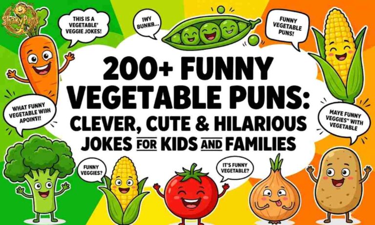 200+ Funny Vegetable Puns Clever, Cute & Hilarious Jokes for Kids and Families