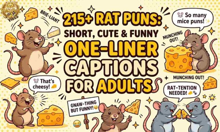 215+ Rat Puns Short, Cute & Funny One-Liner Captions For Adults