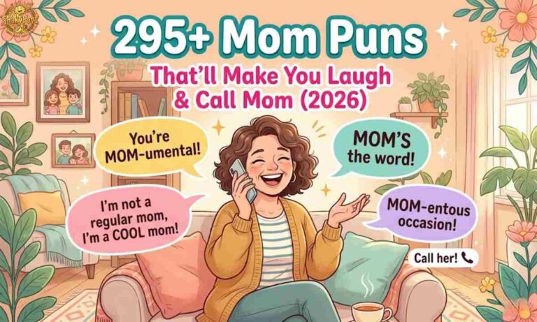 295+ Mom Puns That’ll Make You Laugh & Call Mom (2026)