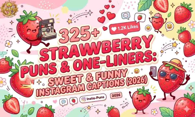 325+ Strawberry Puns & One-Liners Sweet & Funny Instagram Captions (2026)
