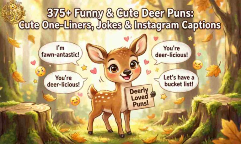 375+ Funny & Cute Deer Puns Cute One-Liners, Jokes & Instagram Captions