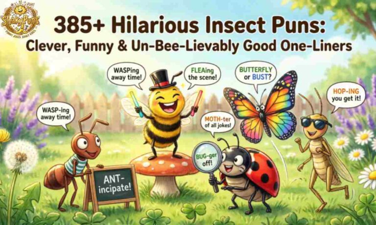 385+ Hilarious Insect Puns Clever, Funny & Un-Bee-Lie-vably Good One-Liners