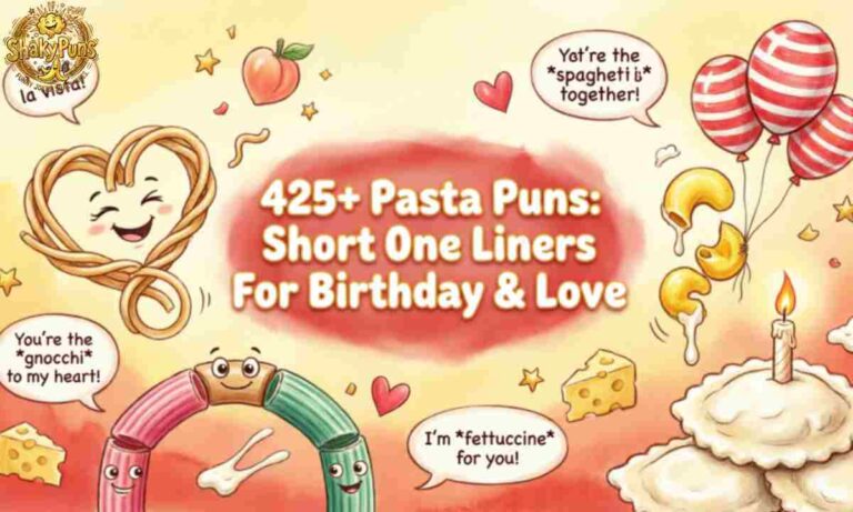 425+ Pasta Puns Short One Liners For Birthday & Love