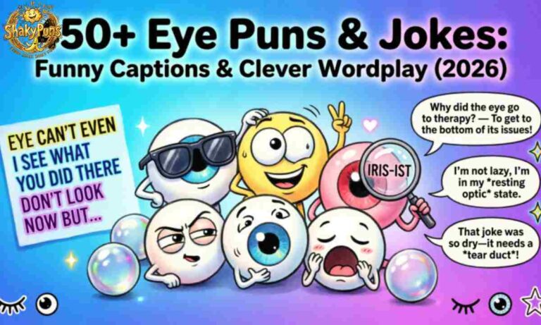 450+ Eye Puns & Jokes Funny Captions & Clever Wordplay (2026)