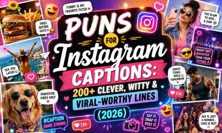 Puns for Instagram Captions 200+ Clever, Witty & Viral-Worthy Lines (2026)