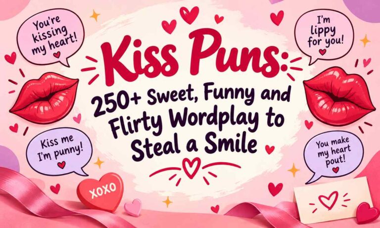 Kiss Puns 250+ Sweet, Funny and Flirty Wordplay to Steal a Smile